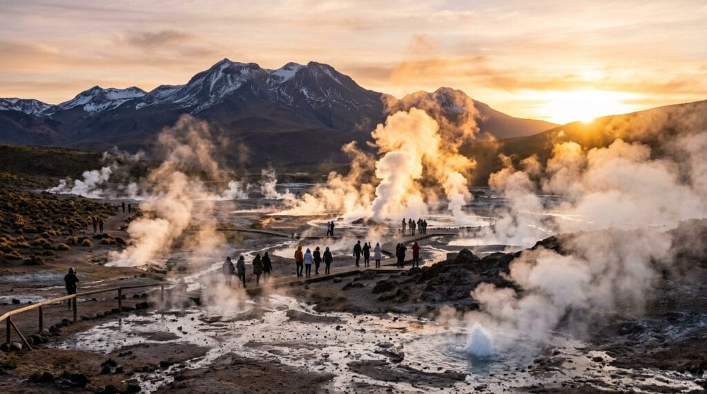 el tatio geysers tour 2026 geothermal field dawn steam plumes atacama desert chile