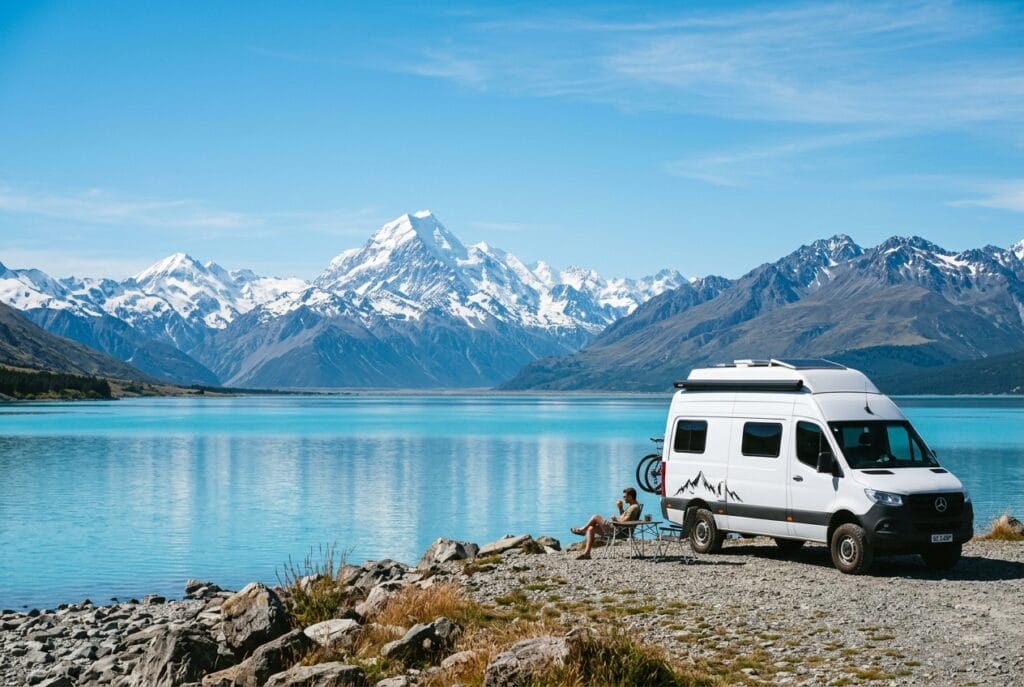 new zealand freedom camping laws 2026 campervan lake pukaki mount cook